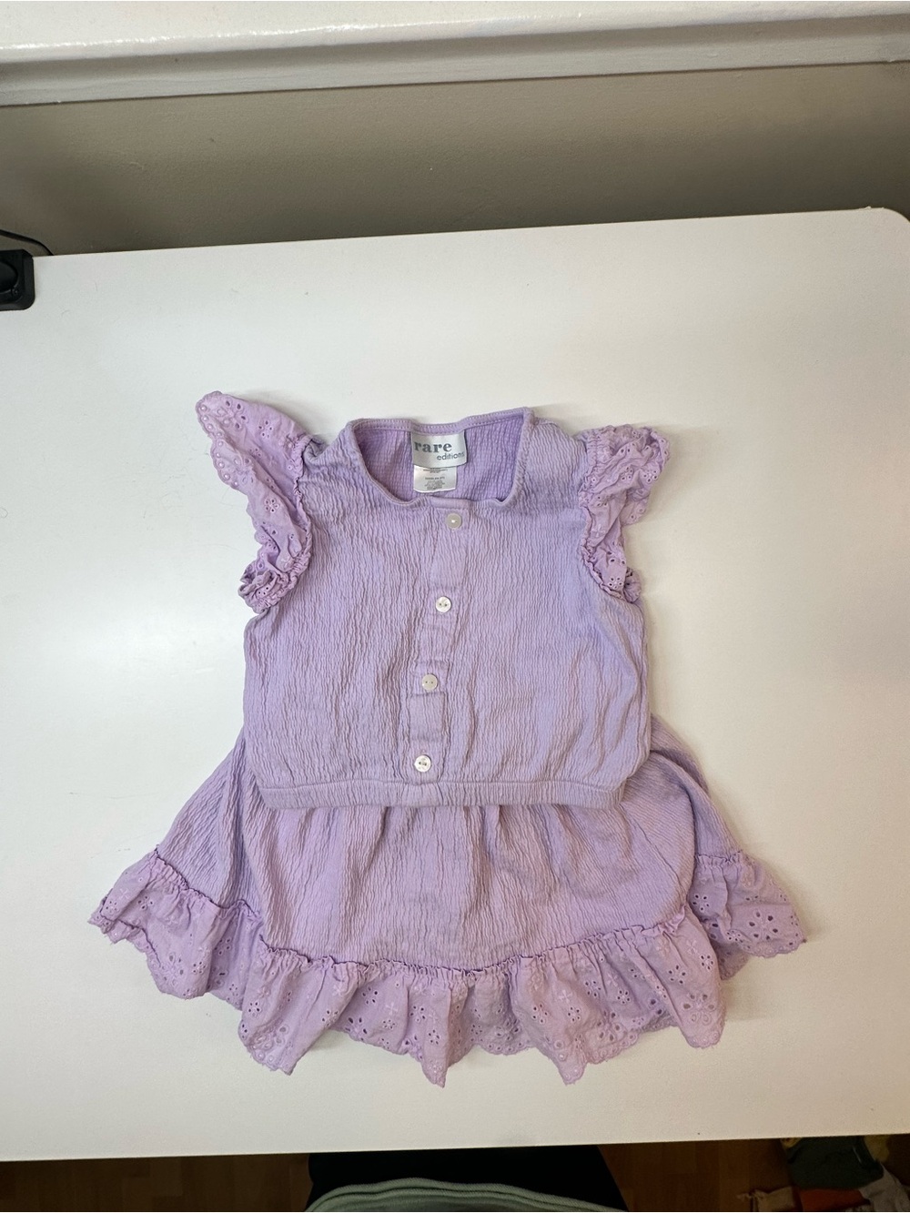 Purple Ruffle skort and tank